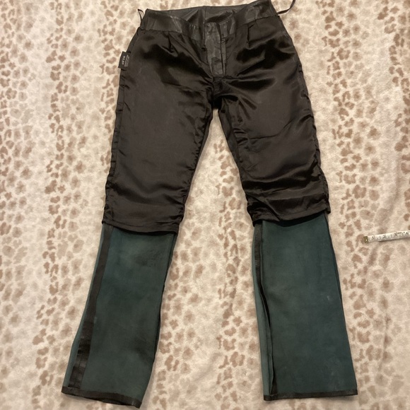 Hudson Outerwear Black Leather Motorcycle Pants, Size 6 - Picture 9 of 11